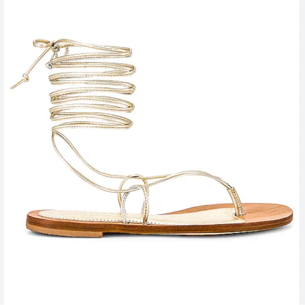 CORNETTI Lola Lace Up Sandal in
Gold | REVOLVE